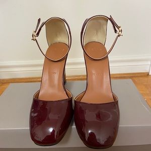 by haru Square Toe ankle strap heel shoes